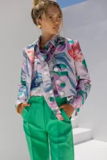 Sales C MANOLO PRINTED MUSLIN SHIRT WITH PRINTED FLOWERS