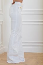 Sales ELISABETTA FRANCHI COTTON TROUSERS WITH JEWELLED BOWS