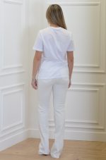 Clothes ELISABETTA FRANCHI JERSEY T-SHIRT WITH EMBROIDERED LOGO AND RHINESTONES