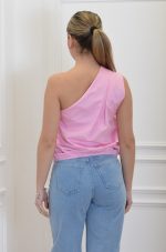 Clothes INNOCENT BABY PINK POPLIN ONE SHOULDER TOP
