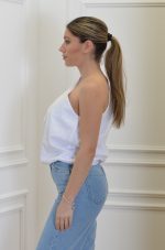 Clothes INNOCENT WHITE POPLIN ONE SHOULDER TOP