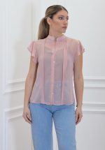 Clothes INNOCENT PINK SEMI SHEER TOP