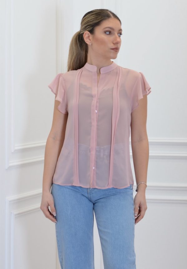 Clothes INNOCENT PINK SEMI SHEER TOP