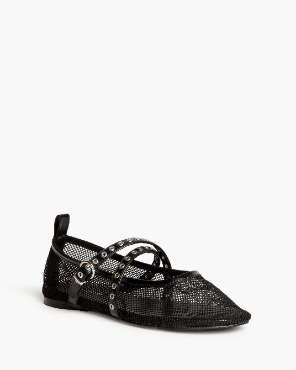 Flats CORINA MARY JANE STYLE FLATS IN SHEER MESH