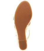 Sales MICHAEL KORS NORA METALLIC LEATHER ESPADRILLES PLATFORM WEDGE SANDALS