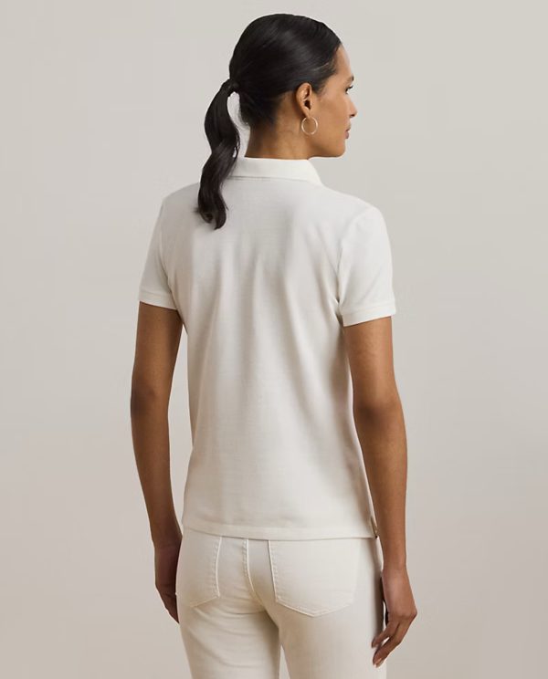 Clothes LAUREN RALPH LAUREN FLORAL LOGO COTTON PIQUÉ POLO SHIRT