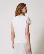 Sales TWINSET REGULAR FIT T-SHIRT WITH LACE