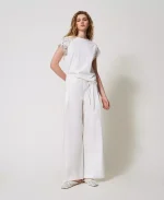 Sales TWINSET REGULAR FIT T-SHIRT WITH LACE