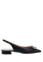 Flats MOURTZI BLACK STRAW BALLERINAS