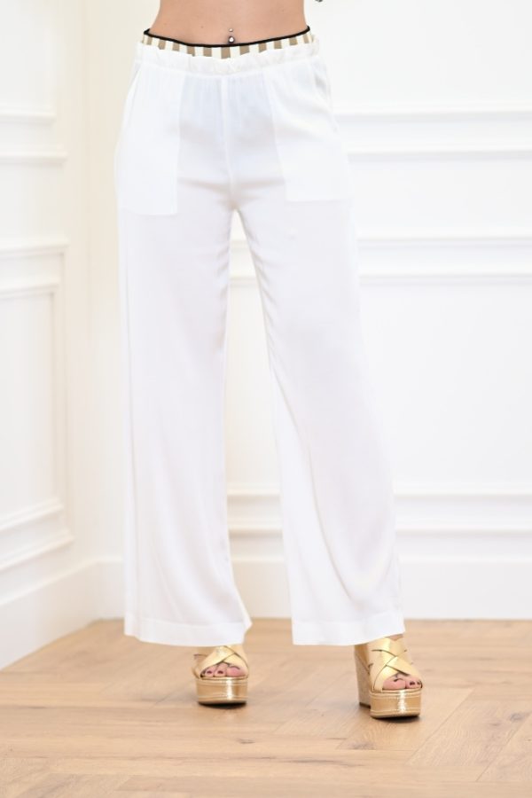 Clothes ATHINA KLO ECRU ELASTIC SATIN SET