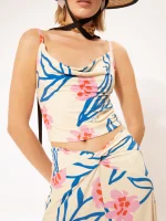 Clothes WE ARE FRONT KNOT JERSEY SKIRT FLORAL