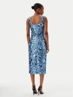 Sales MICHAEL KORS MIDI DRESS IN SCUBA FABRIC WITH FLORAL DECORATIONS