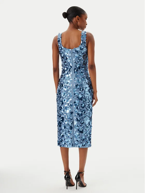 Sales MICHAEL KORS MIDI DRESS IN SCUBA FABRIC WITH FLORAL DECORATIONS