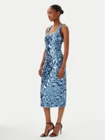 Sales MICHAEL KORS MIDI DRESS IN SCUBA FABRIC WITH FLORAL DECORATIONS
