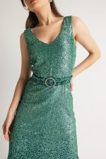 Clothing OPEN FASHION V NECK SEQUIN MAXI DRESS
