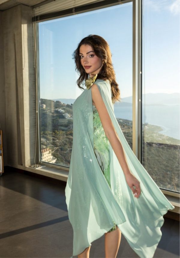 Clothes OPEN FASHION MIDI DRESS WITH FLOWER TUNIC