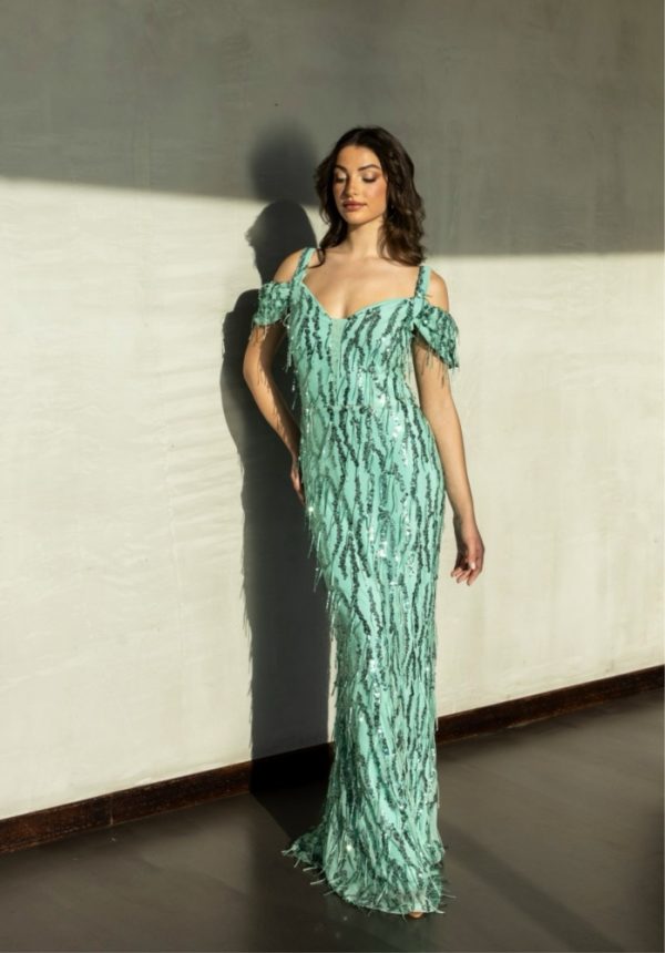 Clothes OPEN FASHION OFF SHOULDER SEQUIN DRESS