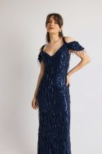 New Collection OPEN FASHION OFF SHOULDER SEQUIN DRESS