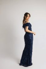 New Collection OPEN FASHION OFF SHOULDER SEQUIN DRESS
