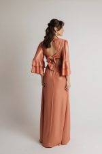New Collection OPEN FASHION RUFFLED SLEEVES MAXI DRESS