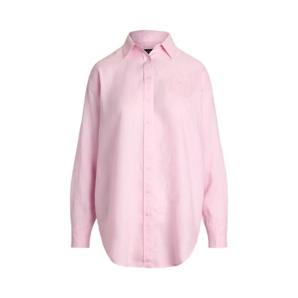 Sales LAUREN RALPH LAUREN ZAVANDRA FLORAL LOGO LINEN SHIRT