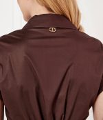 New Collection TWINSET MIDI DRESS IN POPLIN WITH BELT