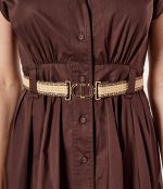 New Collection TWINSET MIDI DRESS IN POPLIN WITH BELT