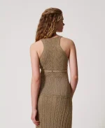 New Collection TWINSET LUREX KNIT SET