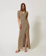 New Collection TWINSET LUREX KNIT SET