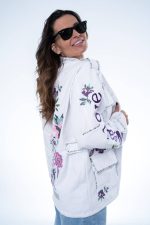 New collection AYIOS WHITE FLOWER JACKET