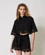 Sales TWINSET POPLIN SET WITH LACE