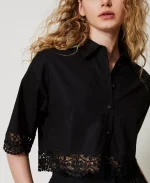 Sales TWINSET POPLIN SET WITH LACE