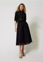 Sales TWINSET POPLIN SET WITH LACE