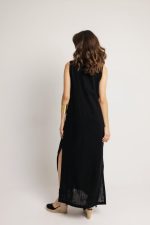 New Collection OPEN FASHION DRESS WITH GOLDEN EMBROIDERY