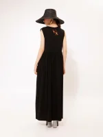 New collection WE ARE SLEEVELESS COTTON DRESS KENTIMA BLACK