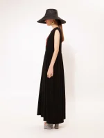 New collection WE ARE SLEEVELESS COTTON DRESS KENTIMA BLACK