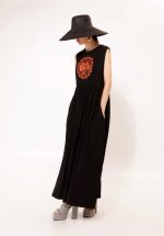 New collection WE ARE SLEEVELESS COTTON DRESS KENTIMA BLACK