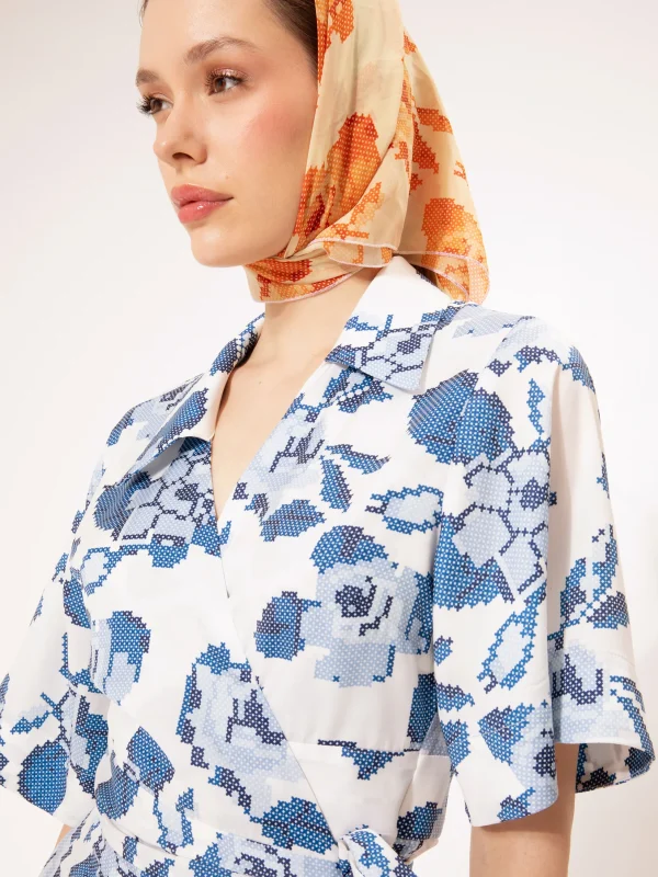 Clothes WE ARE WRAP MIDI DRESS KENTIMA BLUE