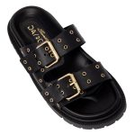 Flats SANTE LEATHER FLAT SANDALS