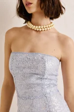 Clothes ANNA SAMOUKA TATIANA STRAPLESS MIDI DRESS