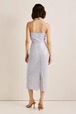 Clothes ANNA SAMOUKA TATIANA STRAPLESS MIDI DRESS