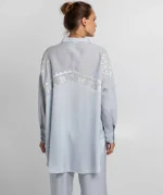 New collection GREEK ARCHAIC KORI LONG EMBROIDERED SHIRT