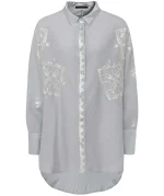 New collection GREEK ARCHAIC KORI LONG EMBROIDERED SHIRT