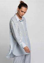 New collection GREEK ARCHAIC KORI LONG EMBROIDERED SHIRT