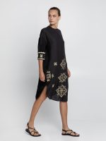 Dresses GREEK ARCHAIC KORI EMBROIDERED MIDI DRESS