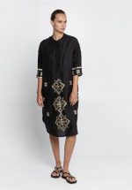Dresses GREEK ARCHAIC KORI EMBROIDERED MIDI DRESS