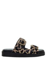 Flats MOURTZI BEIGE GIRAFFE PONYSKIN PLATFORM FLAT