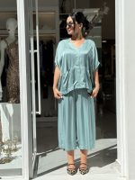 Clothing ATHINA KLO SATIN MINIMAL JACKET BLOUSE