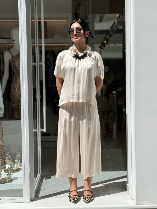 Clothes ATHINA KLO SATIN PARIS BLOUSE