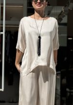 Clothing ATHINA KLO SQUARE NECK SATIN BLOUSE